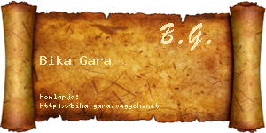 Bika Gara névjegykártya